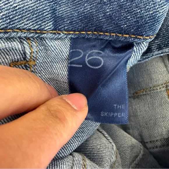 Pilcro Wide Leg Jeans Skipper Blue High Rise Denim Minimalist Size 26 Casual - Picture 13 of 16